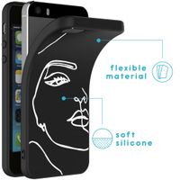 imoshion Design Hülle iPhone 5 / 5s / SE - Abstraktes Gesicht - Weiß