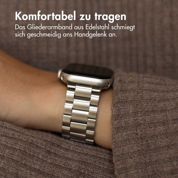 imoshion Edelstahlarmband für Apple Watch | 44/45/46/49 mm - Silber