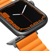 Uniq Revix doppelseitiges Armband für das  Apple Watch Series 1 t/m 11 / SE / Ultra (44/45/46/49 mm) - Charcoal (Grey/Orange)