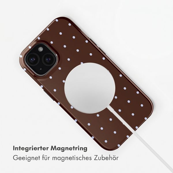 Selencia Vivid Rückabdeckung mit MagSafe Apple iPhone 15 - Happy Dots Chocolate