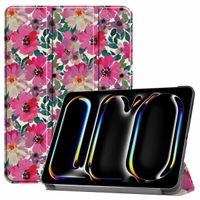 imoshion Design Trifold Klaphülle Apple iPad Pro 13 (2024) M4 - Floral Water Color