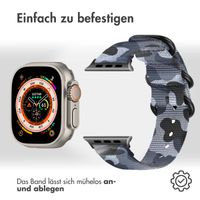 imoshion Nylonarmband für das Apple Watch Series 1-10 / SE / Ultra (2) - 42/44/45/46/49 mm - Dunkelgrau