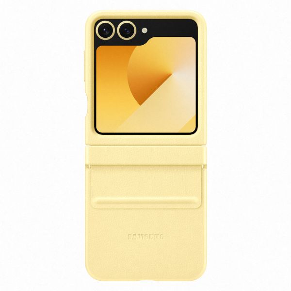 Samsung Original KindSuit Vegan Leather Case Samsung Galaxy Z Flip 6 / Flip 7 FE - Yellow