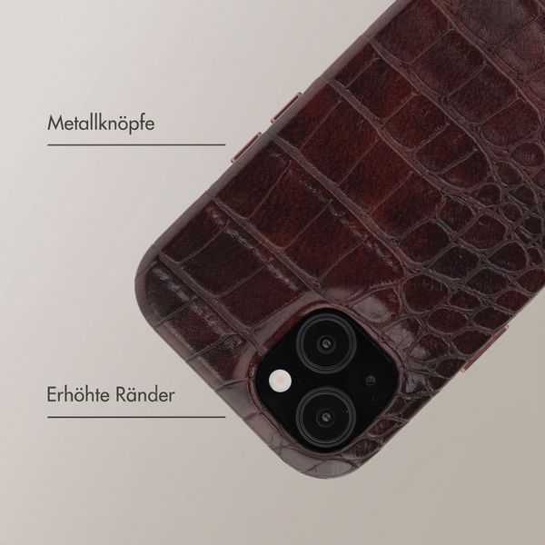 Selencia Croco Backcover mit MagSafe Apple iPhone 14 / 13 - Choco Brown