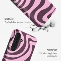 Selencia Vivid Rückabdeckung mit MagSafe Samsung Galaxy S25 - Wavy Swirl Pink Plum