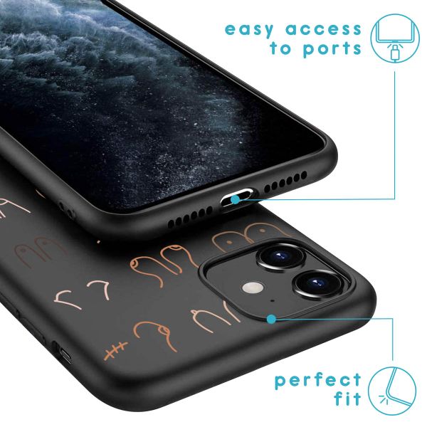 imoshion Design Hülle für das iPhone 11 - Boobs all over - Schwarz