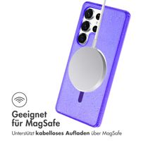 imoshion Sparkle Back Cover mit MagSafe Samsung Galaxy S25 Ultra - Glitzer Violett
