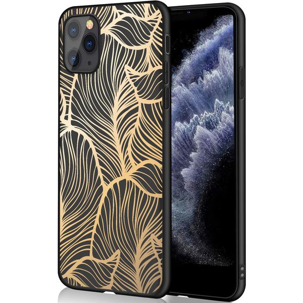 imoshion Design Hülle für das iPhone 11 Pro - Blätter / Schwarz