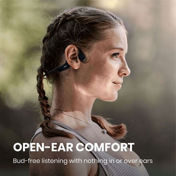 Shokz OpenRun - Standardmodell - Open-Ear kabellose Kopfhörer - Bone conduction - Schwarz