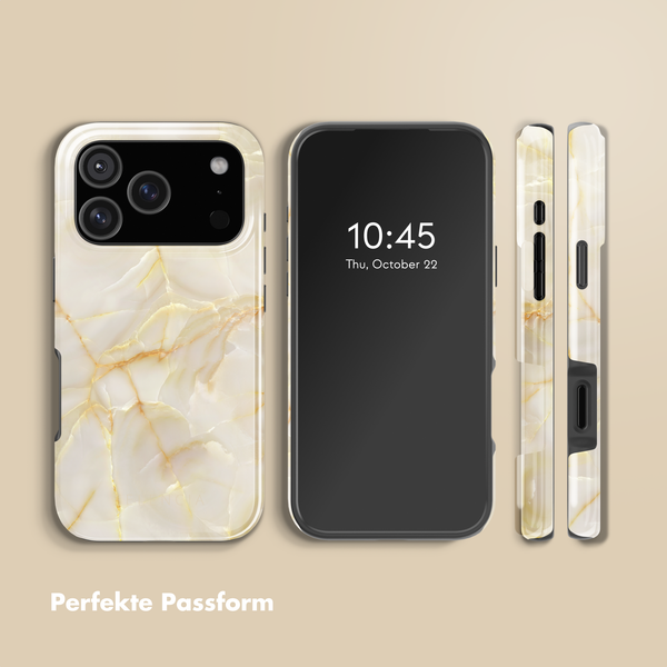 Selencia Vivid Rückabdeckung mit MagSafe Apple iPhone 17 Pro - Golden Beige Marble
