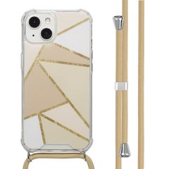 imoshion Design Hülle mit Band Apple iPhone 13 - Beige Graphic