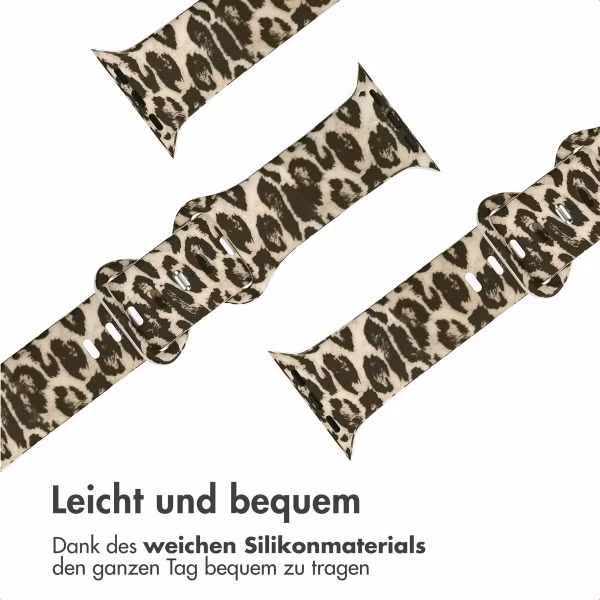 imoshion Silikon-Armband⁺ für Apple Watch Series 1 t/m 11 / SE / Ultra (44/45/46/49 mm) - Leopard