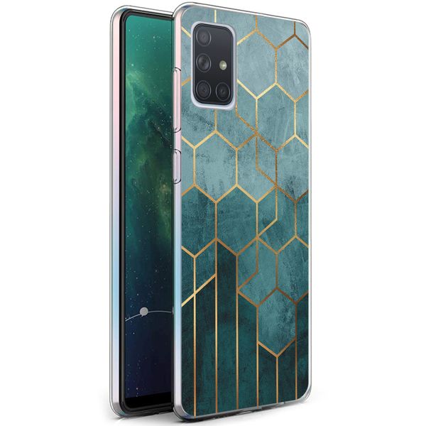 imoshion Design Hülle Samsung Galaxy A71 - Muster - Grün