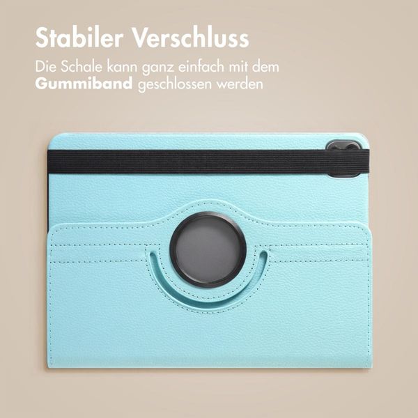 imoshion 360° drehbare Klapphülle Apple iPad Air 11 Zoll (2026) M4 / (2025) M3 / (2024) M2 / Air 5 (2022) / Air 4 (2020) / Pro 11 (2018/2020) - Hellblau