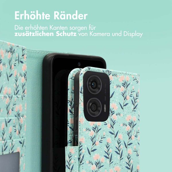 imoshion Design Klapphülle für das Motorola Moto G24 Power - Blue Flowers