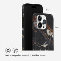 Selencia Aurora Fashion Back Case für das Apple iPhone 14 Pro - ﻿Strapazierfähige Hülle - 100 % recycelt - Schwarzer Marmor