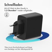 imoshion 65 Watt Ladegerät | 2x USB-C + 1x USB-A - Schwarz