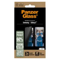 PanzerGlass Ultra Wide Fit Antibakterieller Screen Protector mit Sichtschutz inkl. Applikator Samsung Galaxy S25