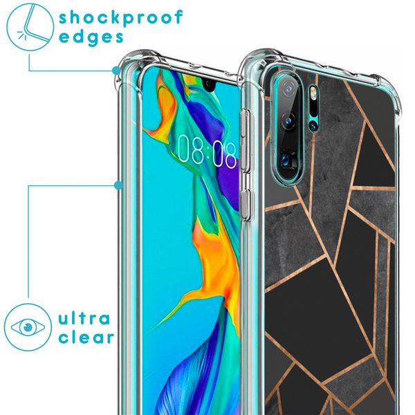 imoshion Design Hülle mit Band für das Huawei P30 Pro - Black Graphic