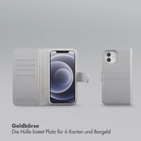 Selencia Olyn Abnehmbare Bookcase mit MagSafe Apple iPhone 12 (Pro) - Grau