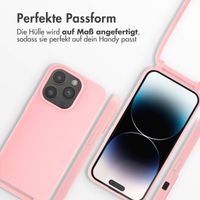 imoshion Silikonhülle mit Band für das iPhone 14 Pro - Rosa