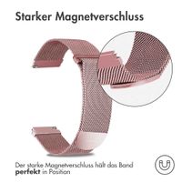 imoshion Magnetisches Milanaise Armband -   Universelle 20 mm Anschluss - Größe M - Rosa