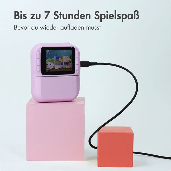imoshion Kids Camera mit Fotodrucker - Kinderkamera - Fotos/Videos/Spiele - Lila