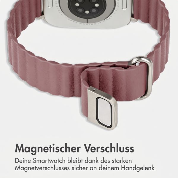 imoshion Magnetisches Kunstlederarmband für Apple Watch | 44/45/46/49 mm - Rose