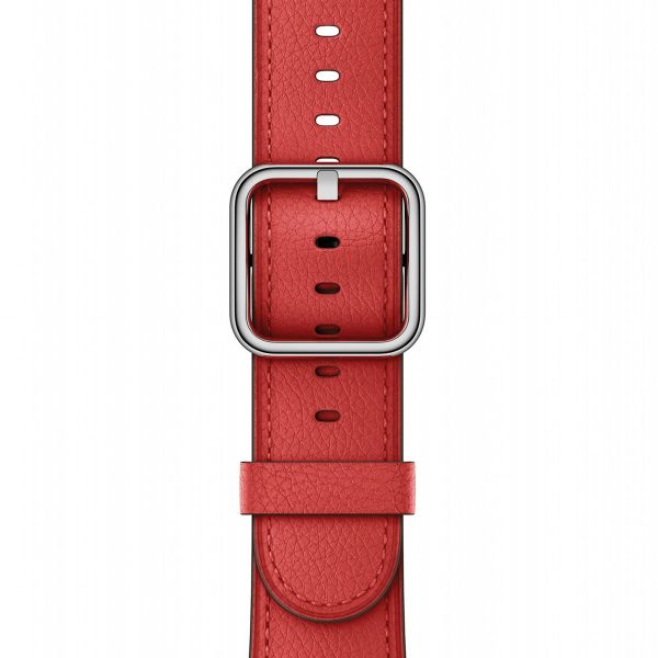 Apple Leather Band Classic Buckle für die Apple Watch Series 1-9 / SE - 38/40/41 mm / Series 10 - 42 mm - Rot