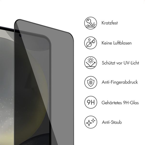 Accezz Sichtschutz-Schutzglas mit Applikator Samsung Galaxy S24 / S25