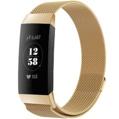 imoshion Magnetisches Milanaise Armband für das  Fitbit Charge 3 / 4 - Gold
