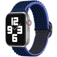 imoshion Elastisches Nylonarmband für das  Apple Watch Series 1 t/m 9 / SE (38/40/41 mm) | Series 10 / 11 (42 mm) - Dunkelblau