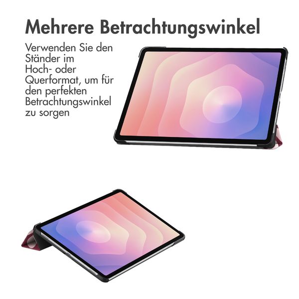 imoshion Design Trifold Klaphülle Samsung Galaxy Tab S11 - Bloom Love Blush