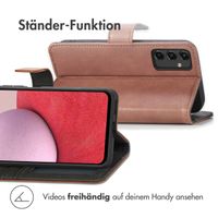 imoshion Luxuriöse Klapphülle Samsung Galaxy A14 (5G/4G) - Braun