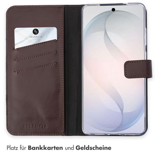 Selencia Echtleder Klapphülle Samsung Galaxy S26 - Braun