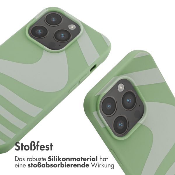 imoshion Silikonhülle design mit Band für das iPhone 14 Pro - Retro Green