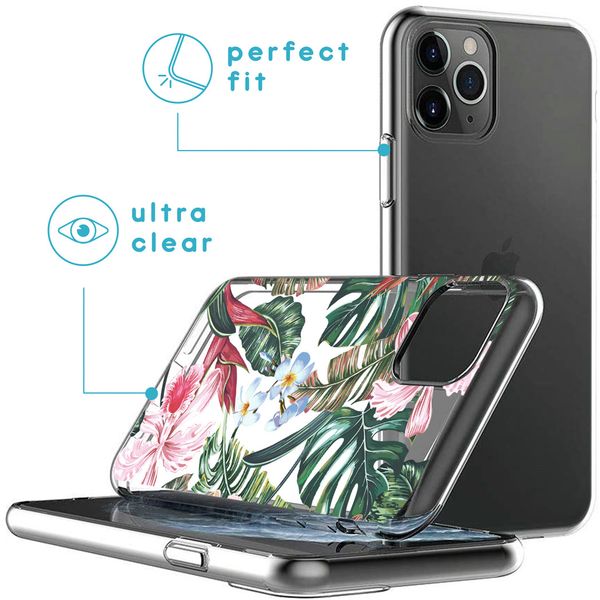 imoshion Design Hülle iPhone 11 Pro - Dschungel - Grün / Rosa