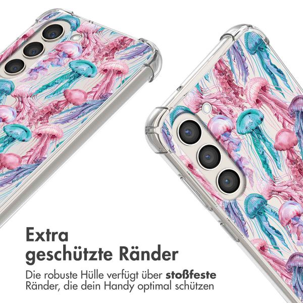 imoshion Design Hülle mit Band Samsung Galaxy S23 Plus - Jellyfish Watercolor