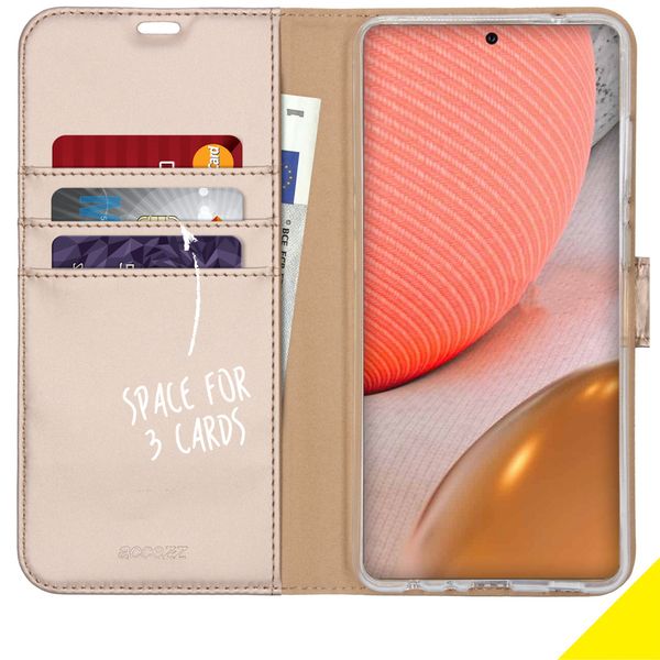 Accezz Wallet TPU Klapphülle Samsung Galaxy A72 - Gold