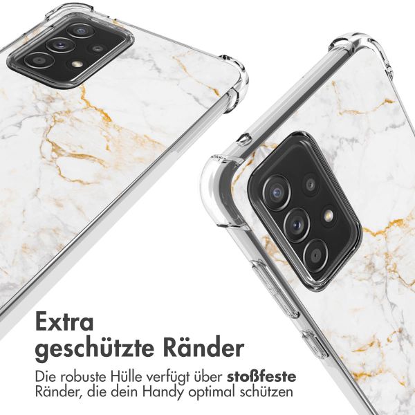 imoshion Design Hülle mit Band für das Samsung Galaxy A52(s) (5G/4G) - White Marble