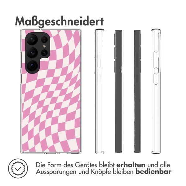 imoshion Design Hülle für das Samsung Galaxy S23 Ultra - Retro Pink Check