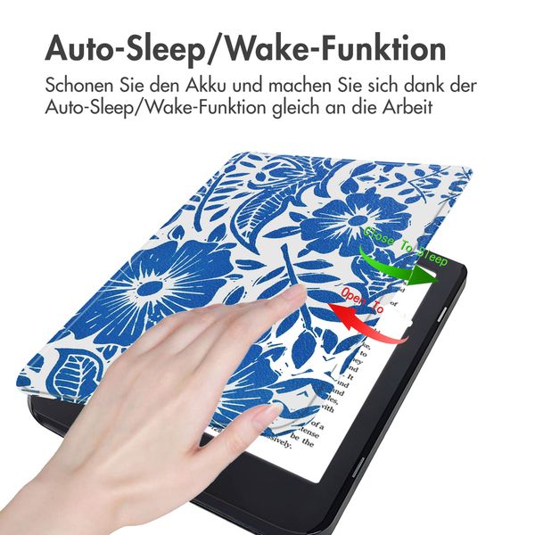 imoshion Design Slim Hard Case Sleepcover für das Kobo Nia - Flower Tile