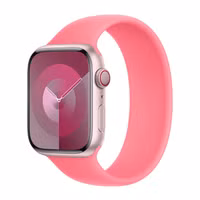 Apple Silikon Solo Loop für  Apple Watch Series 1 - 9 / SE (38/40/41 mm) | Series 10 / 11 (42 mm) - Größe 3 - Pink