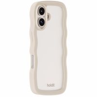 Holdit Wavy Case Apple iPhone 16 Plus - Transparent / Light Beige