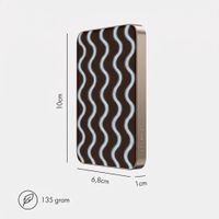 Selencia Vivid Powerbank 5.000 mAh - MagSafe und Qi - Desert Gold / Wavy Baby Choco
