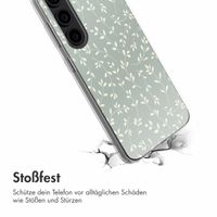 imoshion  Design Hülle für das Samsung Galaxy S23 - Smoke Green Flowers