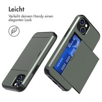 imoshion Backcover mit Kartenfach Apple iPhone 13 - Dunkelgrün