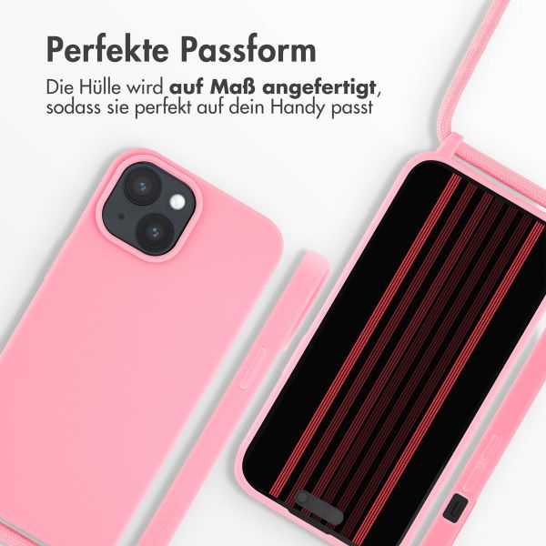 imoshion SilikonHülle mit Band Apple iPhone 15 - Rosa