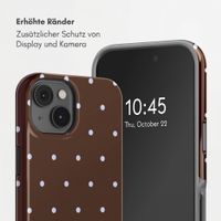 Selencia Vivid Back Cover Apple iPhone 14 - Happy Dots Chocolate