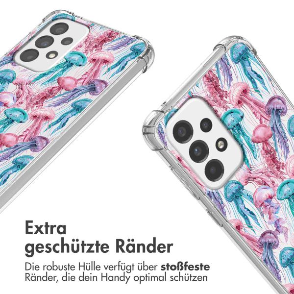 imoshion Design Hülle mit Band Samsung Galaxy A33 - Jellyfish Watercolor